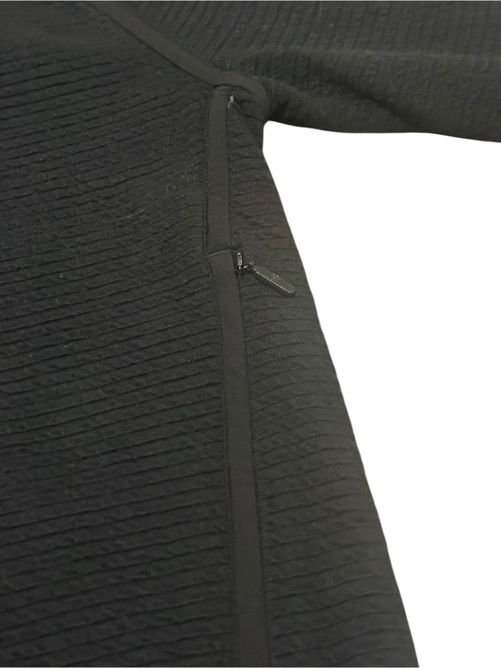 Lululemon Textured Full-Zip Black Jacket Long Sleeves Zippered Pockets - Picture 9 of 10